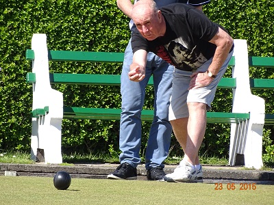 man bowling